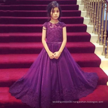 Elegant Designer Bridal Kids Purple Flower Girl Dresses